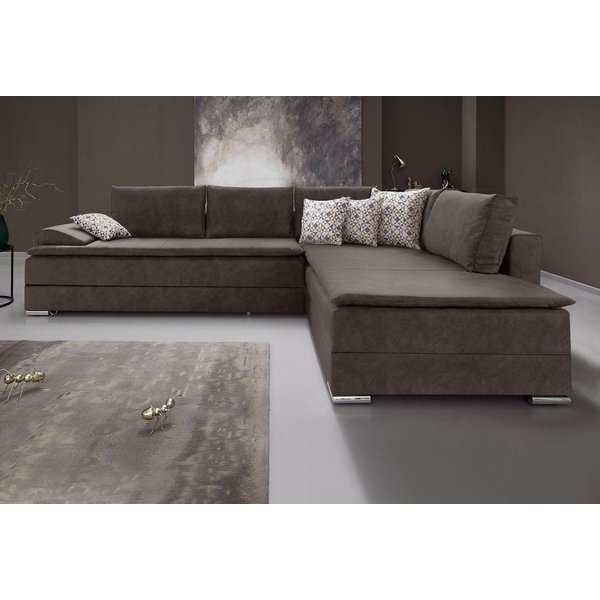Home affaire Ecksofa Night & Day L-Form, B: 324 cm, Dauer-Schlaffunktion und Armlehne, Schlaffunktion & Bettkasten, Boxspringbett 180x200 cm