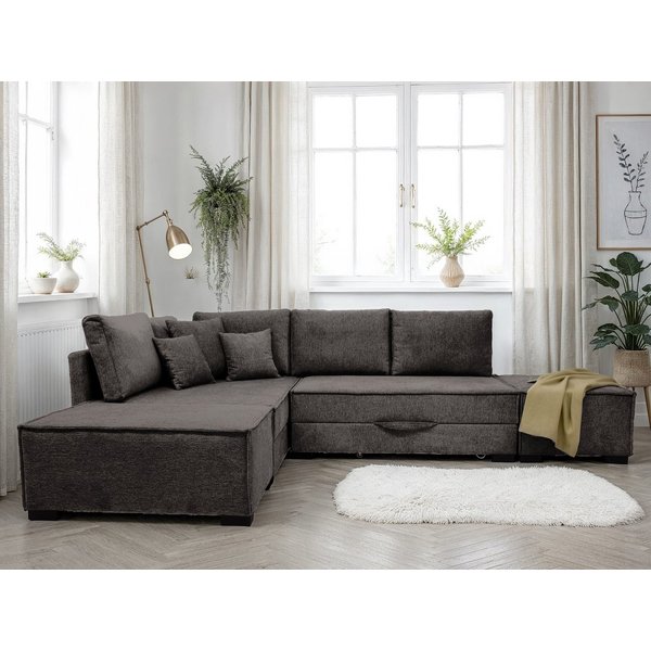 Home affaire Ecksofa Night & Day L-Form, B: 316 cm mit Dauer-Schlaffunktion 180x200 cm, Set: Sofa & Hocker, Schlaffunktion, Bettkasten & Kissen, Boxspringbett
