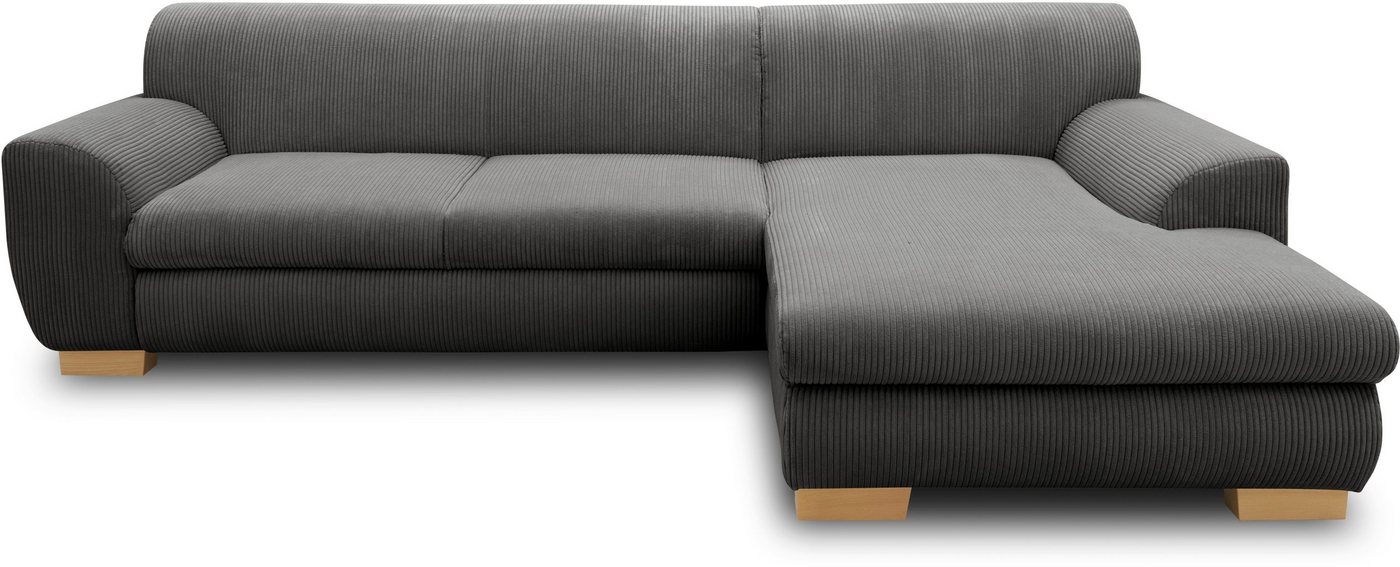 Home affaire Ecksofa Nika zeitlos und elegant, L-Form, wahlweise mit Bettfunktion, auch in Cord – Bild 2 von 5
