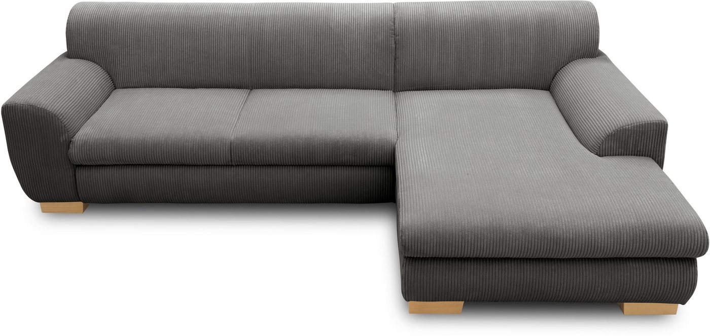 Home affaire Ecksofa Nika zeitlos und elegant, L-Form, wahlweise mit Bettfunktion, auch in Cord – Bild 4 von 5