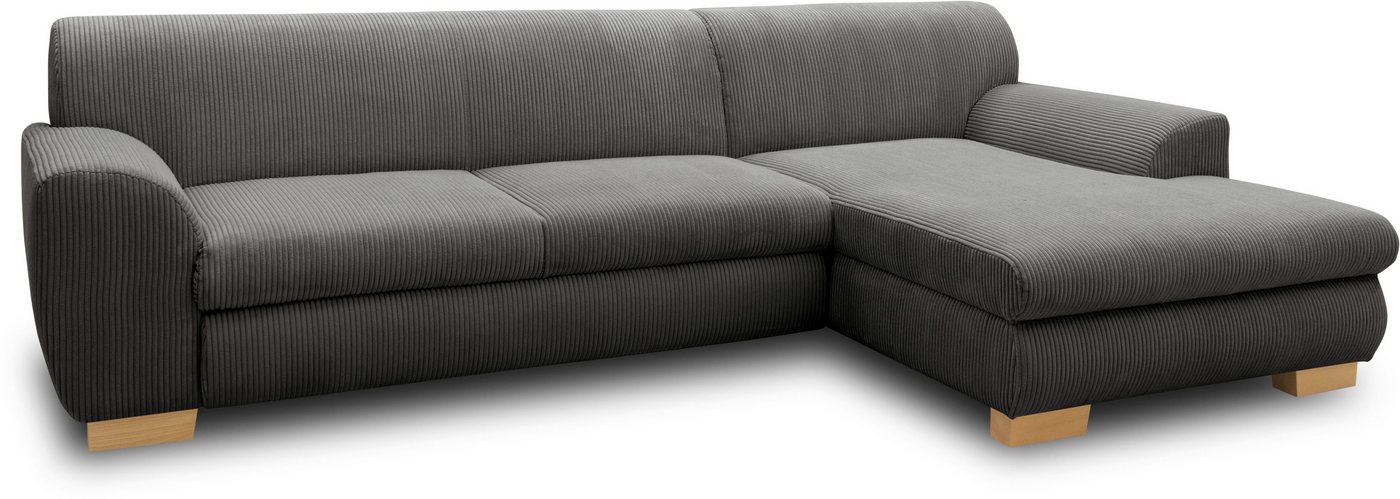 Home affaire Ecksofa Nika zeitlos und elegant, L-Form, wahlweise mit Bettfunktion, auch in Cord – Bild 5 von 5
