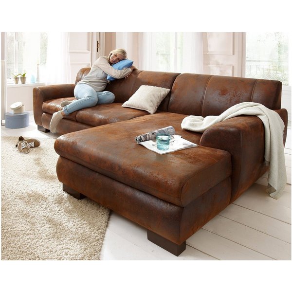 Home affaire Ecksofa Nika zeitlos und elegant, L-Form, wahlweise mit Bettfunktion, auch in Cord