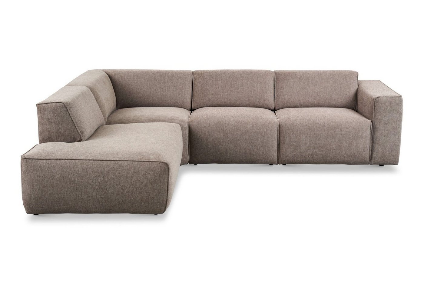Home affaire Ecksofa Noord mit Kedernaht, Breite 282 cm, L-Form, Webstoff, mit Wellenunterfederung, Massivholzrahmen – Bild 2 von 5