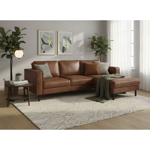 Home affaire Ecksofa Watkins, wahlweise mit Schlaffunktion/Bettkasten, moderne offene Naht, Recamiere beidseitig montierbar, L-Form, Breite 232 cm