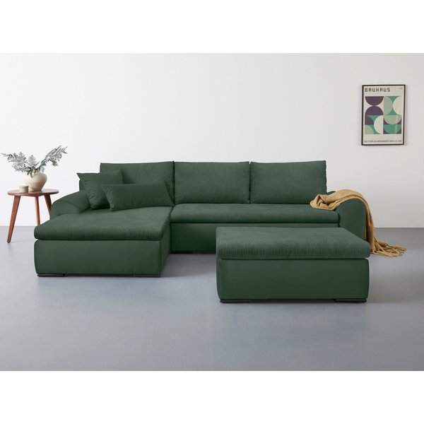 Home affaire Ecksofa Win L-Form, B: 285 cm - OTTO. Verlässliche Qualität., 2 Zierkissen, optional Schlaffunktion & Bettkasten