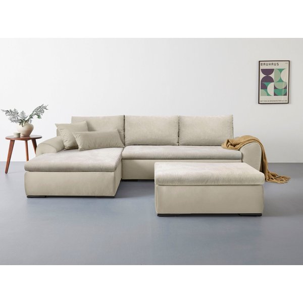 Home affaire Ecksofa Win L-Form, B: 285 cm - OTTO. Verlässliche Qualität., 2 Zierkissen, optional Schlaffunktion & Bettkasten