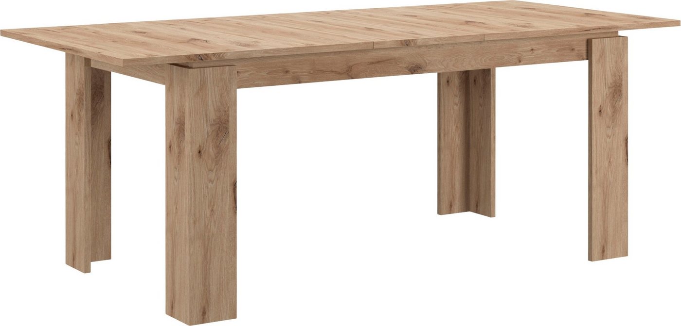 Home affaire Esstisch Kalmar, rechteckig, 160 cm ausziehbar auf 200 cm, inkl. Einlegeplatte, Esszimmertisch, Tisch, Küchentisch, dining table – Bild 2 von 5