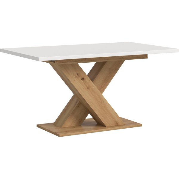 Home affaire Esstisch Motus, ausziehbar 150 -190 cm, inklusive 40 cm Einlegeplatte (Set, 1-St), X-Gestell mit Bodenplatte, Tisch, Küchentisch, Esszimmer, Küche
