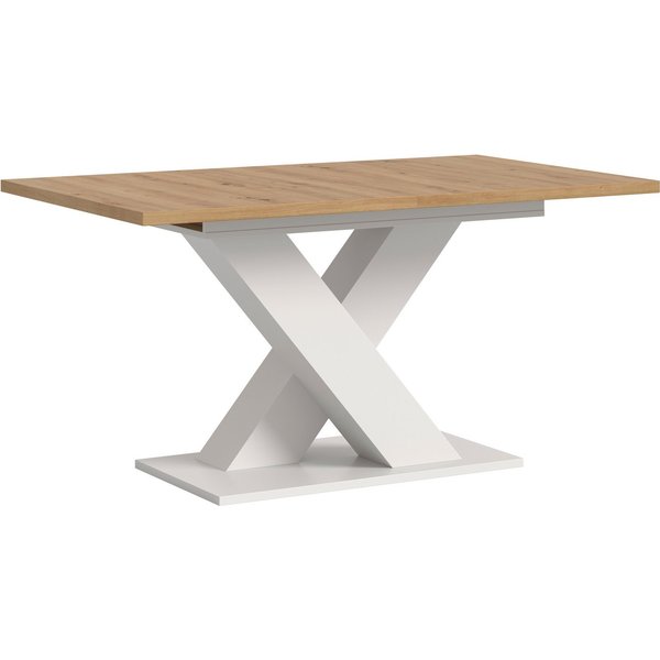 Home affaire Esstisch Motus, ausziehbar 150 -190 cm, inklusive 40 cm Einlegeplatte (Set, 1-St), X-Gestell mit Bodenplatte, Tisch, Küchentisch, Esszimmer, Küche