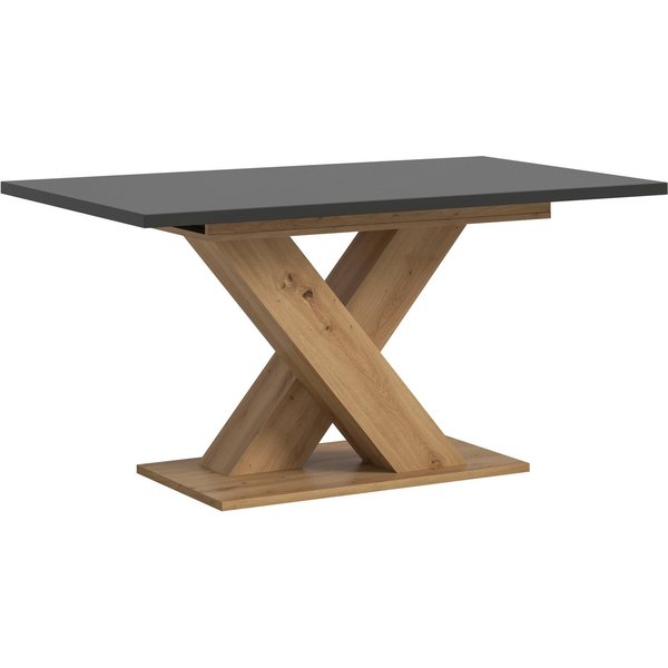Home affaire Esstisch Motus, ausziehbar 150 -190 cm, inklusive 40 cm Einlegeplatte (Set, 1-St), X-Gestell mit Bodenplatte, Tisch, Küchentisch, Esszimmer, Küche