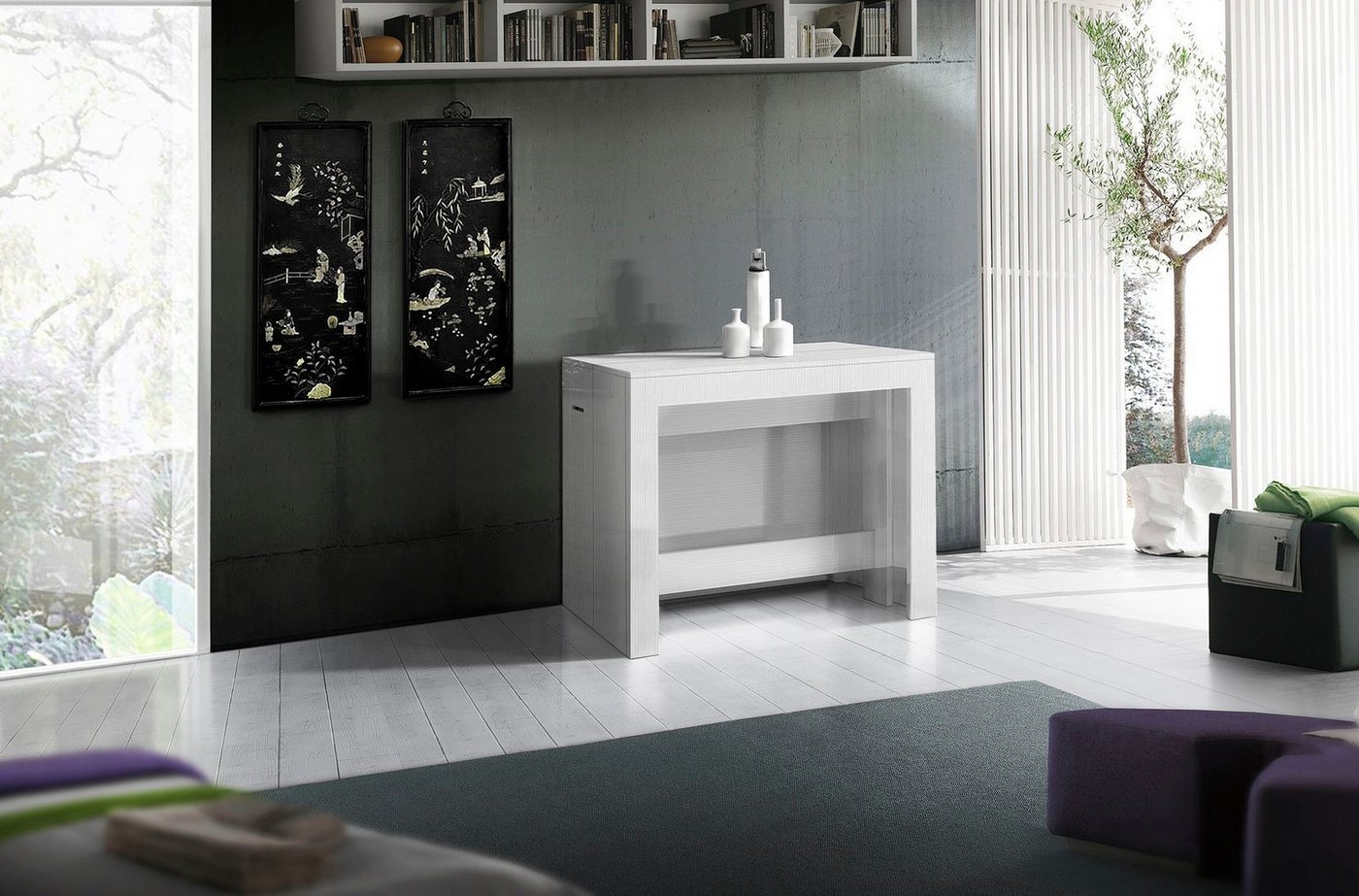Home affaire Esstisch Praktika, Küchentisch, Wohnzimmertisch, Speisetisch, mit Auszugsfunktion, ausziehbar von 50 cm auf 300 cm – Bild 2 von 5
