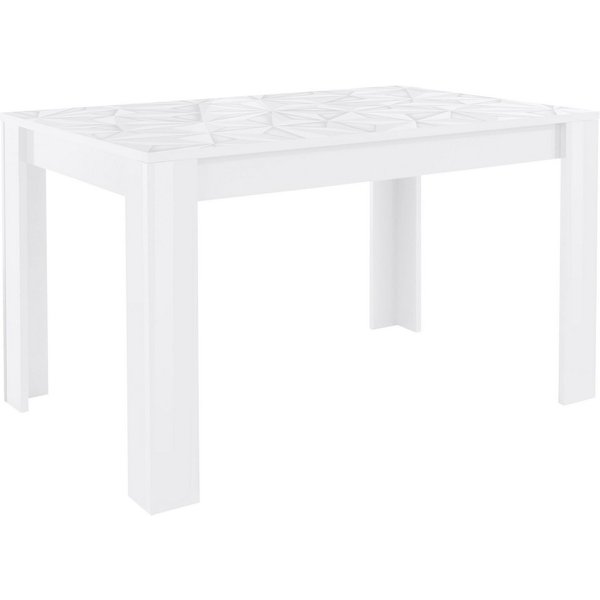 Home affaire Esstisch Prisma 137x90 cm, Esszimmertisch, ausziehbar, erweiterbar auf 185 cm, rechteckig,Tischplatte Stärke 22 mm u. mit elegantem Siebdruck