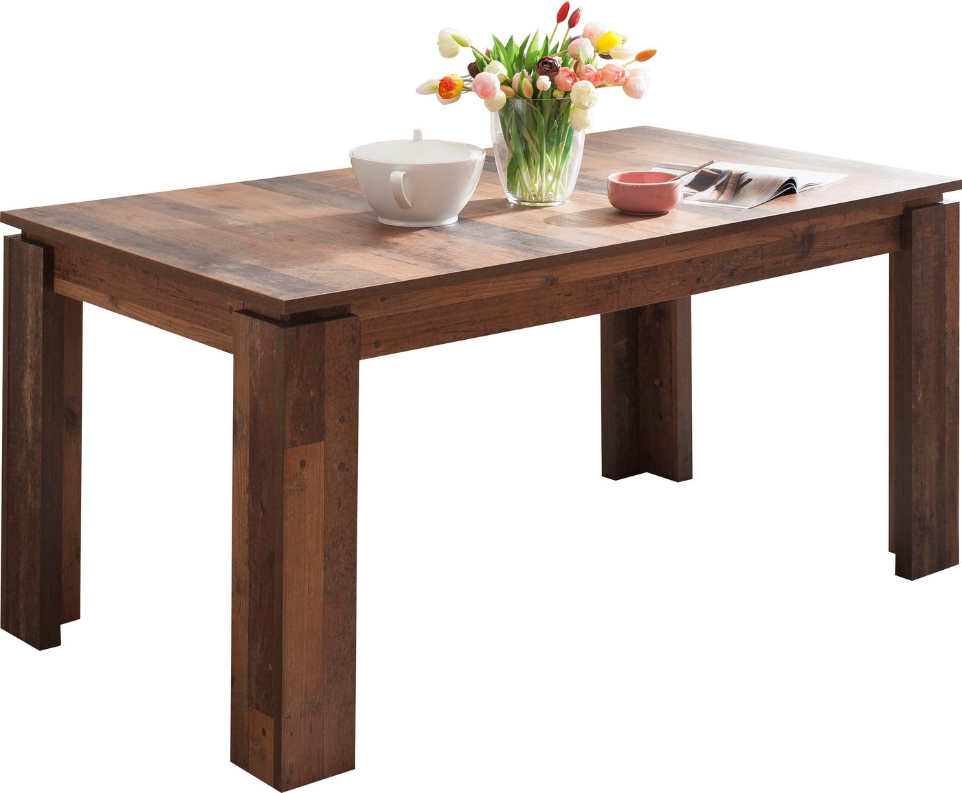 Home affaire Esstisch Tanum, Ausziehbarer Esszimmertisch 160-200 cm - Maße (B/T/H) 160/90/77 cm – Bild 3 von 5