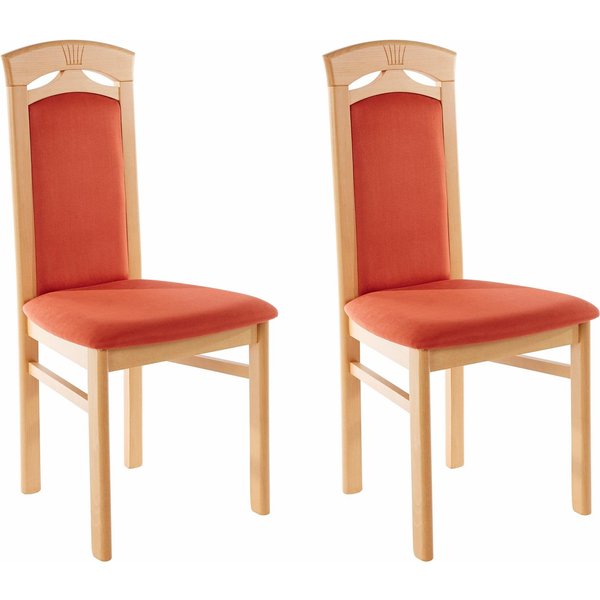 Home affaire Esszimmerstuhl Anthony (Set, 2 St), Holzstuhl mit dekorativen Fräsungen