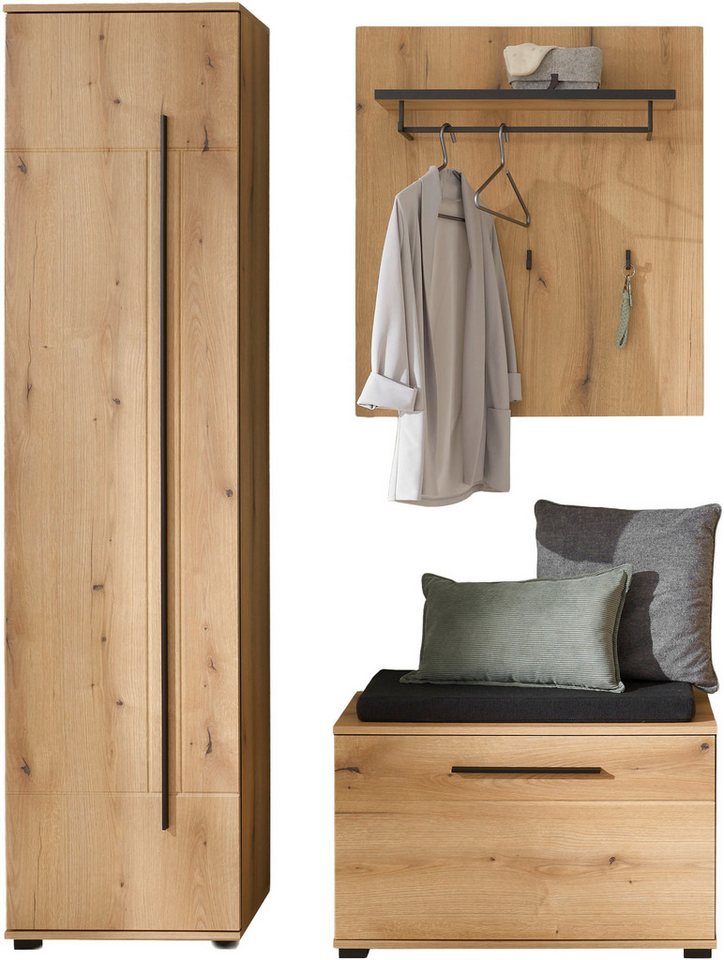 Home affaire Garderoben-Set Cantara, moderne Garderobe, Komplettset mit viel Stauraum, (Komplett-Set, 3-St) – Bild 3 von 5
