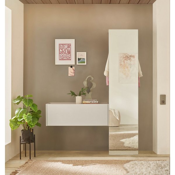 Home affaire Garderoben-Set GIRON/CiTY, moderne Garderobe, Komplettset mit viel Stauraum, (Komplett-Set, 2-St), enthält Hängeschrank & Garderobenelement mit Spi