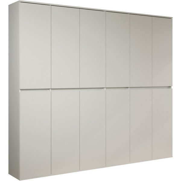 Home affaire Garderoben-Set Novara, (Komplett-Set, 2-St), Garderobenschränke mit insgesamt 32 Fächern - (B/T/H) 222/34/191 cm