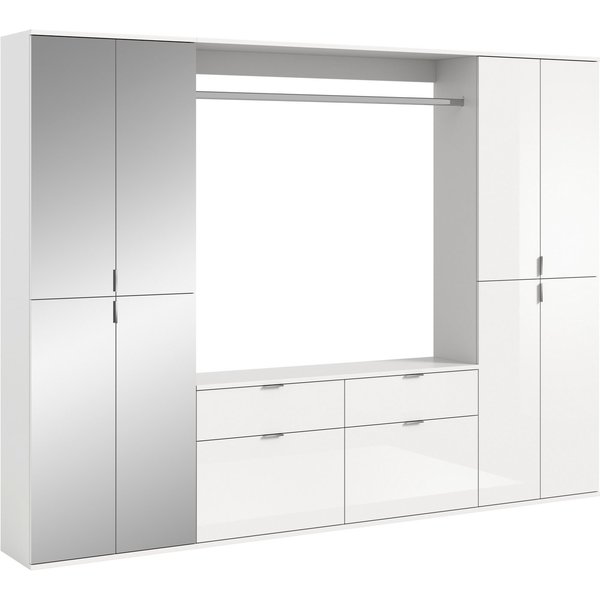 Home affaire Garderoben-Set TRONDHEIM, 5-teilig, Breite 243cm, individuell platzier- & erweiterbar, (Set, 4-St., bestehend aus: 2x Garderobenschrank breit & 3-t