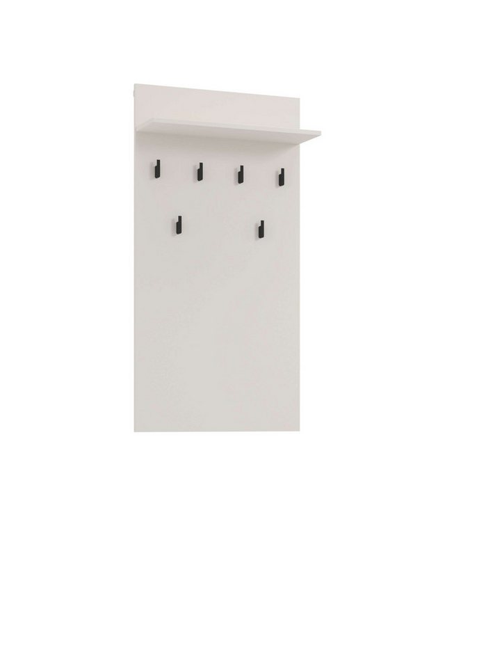 Home affaire Garderobenpaneel Arran, Wandregal Wandpaneel, Wandgarderobe praktisch & stillvoll, mit 6 Kleiderhaken und Ablage für Accessoires, Breite 63 cm – Bild 4 von 5