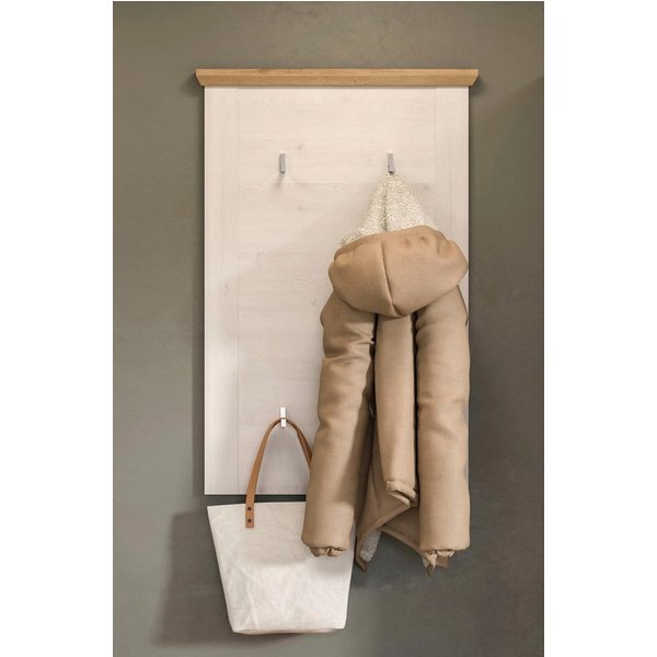 Home affaire Garderobenpaneel COSENZA, Höhe 103 cm, 5 Garderobenhaken, 2-farbig, in Landhausoptik, Wandpaneel, Paneel, Wandhaken