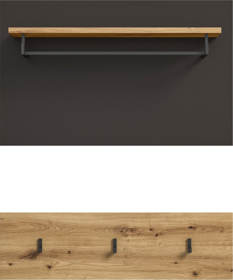 Home affaire Garderobenpaneel REHAT, TOPSELLER!, 2-teilig, bestehend aus: Paneel & Hakenleiste (1 St., in verschiedenen Farben erhältlich), Paneel, Hakenleiste, – Bild 5 von 5