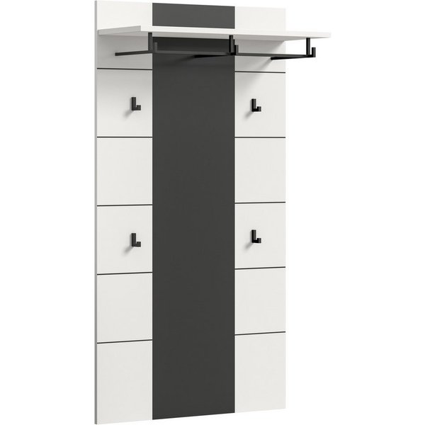 Home affaire Garderobenpaneel REHAT, TOPSELLER!, Höhe 145 cm, Hutablage, 4 Haken, Garderobenstange (1 St., in verschiedenen Farben erhältlich), Paneel, Wandboar