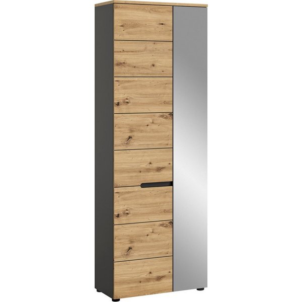 Home affaire Garderobenschrank REHAT, TOPSELLER!, Höhe 190cm, 2 Türen, 6 Fächer, 1 Kleiderstange (1-St., in verschiedenen Farben erhältlich) Garderobe, Flurschr