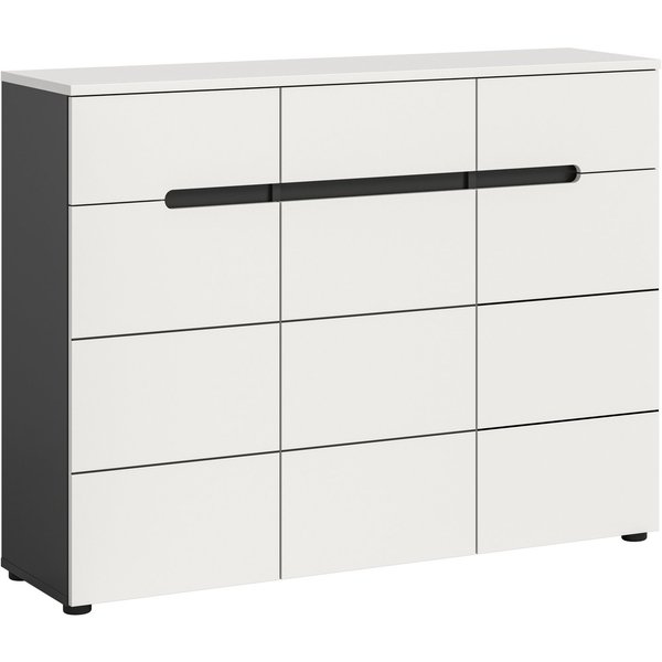 Home affaire Garderobenschrank REHAT, TOPSELLER!, Breite 120 cm, 3 Türen, 3 Schubkästen, 12 Fächer (1-St., in verschiedenen Farben erhältlich, Platz für ca. 24 