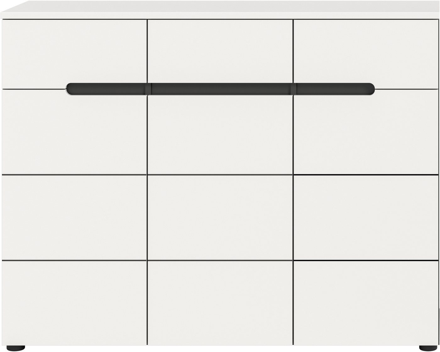 Home affaire Garderobenschrank REHAT, TOPSELLER!, Breite 120 cm, 3 Türen, 3 Schubkästen, 12 Fächer (1-St., in verschiedenen Farben erhältlich, Platz für ca. 24  – Bild 3 von 5