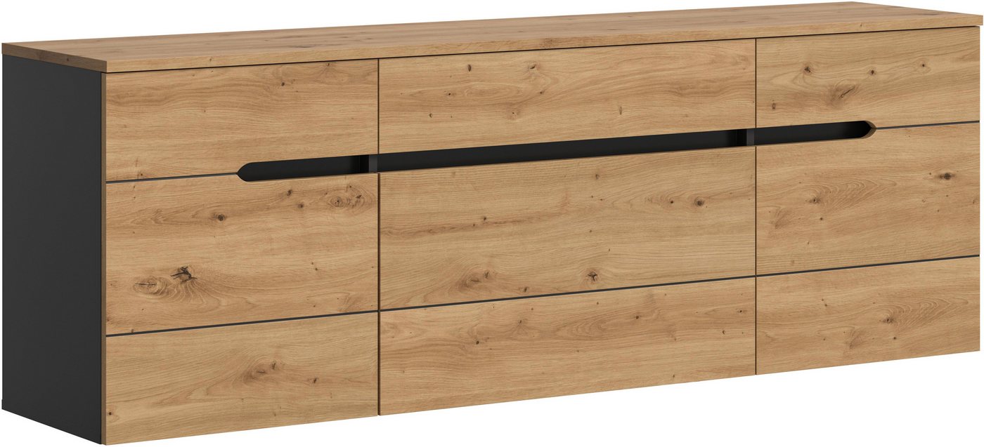 Home affaire Garderobenschrank REHAT, TOPSELLER!, Breite 176 cm, hängende Montage, viel Stauraum (Platz für ca. 20 Paar Schuhe) Garderobe, Flurschrank, Dielensc – Bild 5 von 5