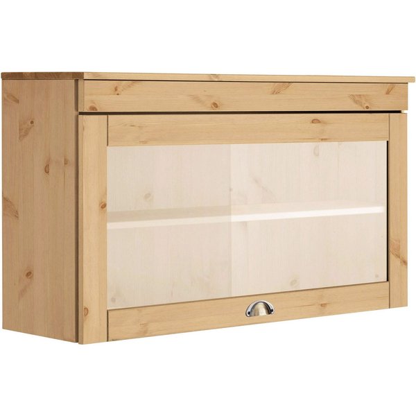 Home affaire Glashängeschrank Oslo 100 cm breit, aus Kiefer, 1 Klappe, Metallgriff, Landhaus-Optik