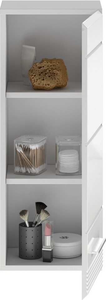 Home affaire Hängeschrank Malmö, Breite 30 cm, 1 Tür (Türanschlag wechselbar), 2 Einlegeböden in verschiedenen Farben erhältlich, Badmöbel, Badschrank, Schrank, – Bild 4 von 5