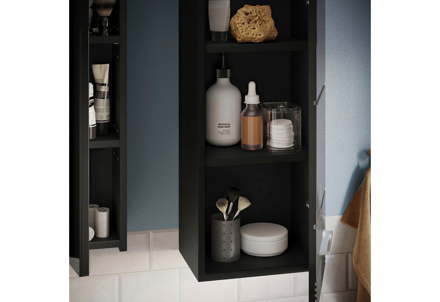 Home affaire Hängeschrank Malmö, Breite 30 cm, 1 Tür (Türanschlag wechselbar), 2 Einlegeböden in verschiedenen Farben erhältlich, Badmöbel, Badschrank, Schrank, – Bild 4 von 5