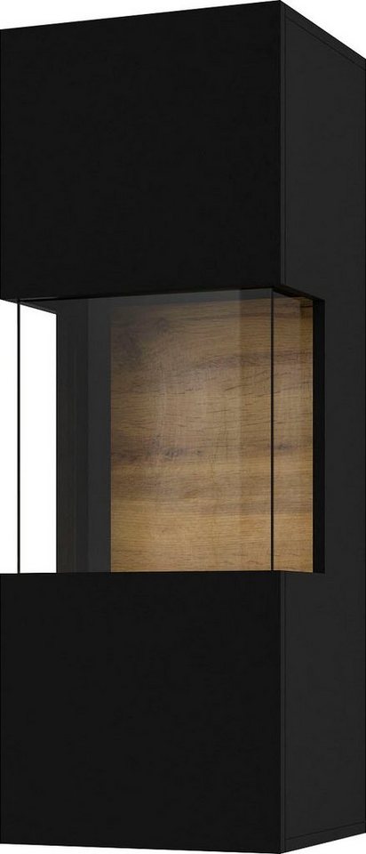 Home affaire Hängevitrine Ava, Breite 36 cm, hängend montierbar moderne grifflose Vitrine, Eckverglasung – Bild 2 von 5