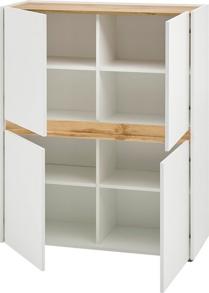 Home affaire Highboard City/Giron, moderner Schrank, Kommode, Stauraumschrank, Hochschrank, zeitlos, modern, ausreichend Stauraum, vielseitig einsetzbar – Bild 4 von 5