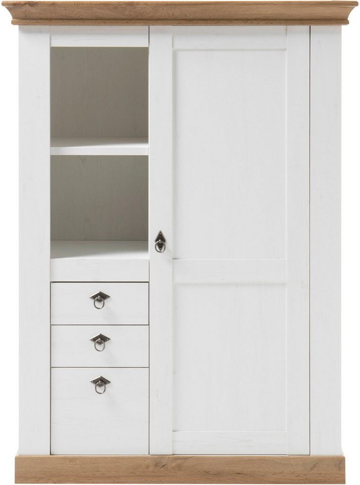 Home affaire Highboard Cremona, Schrank im Landhausstil, Wohnzimmerschrank, Mehrzweckschrank, Metallgriffe, ausreichend Stauraum, vielseitig einsetzbar, 139 cm  – Bild 2 von 5