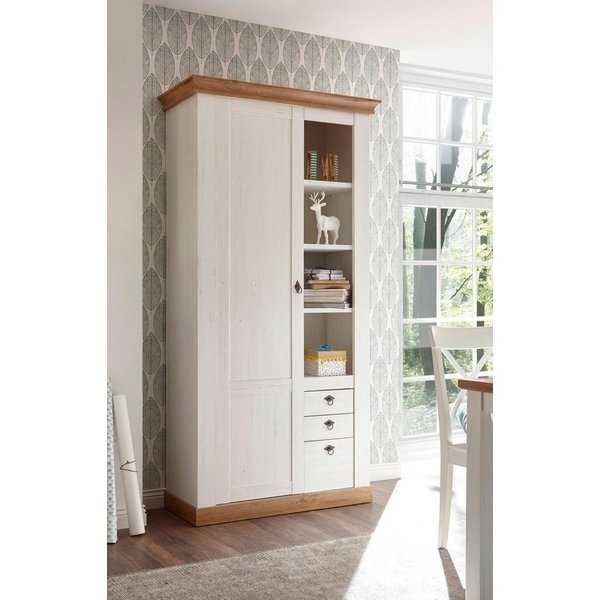 Home affaire Highboard Cremona, Schrank, Wohnzimmerschrank, Mehrzweckschrank, Regal, im Landhausstil, ausreichend Stauraum, vielseitig, 204 cm hoch