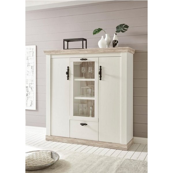 Home affaire Highboard Florenz, im romantischen Landhaus-Look, Breite 140 cm