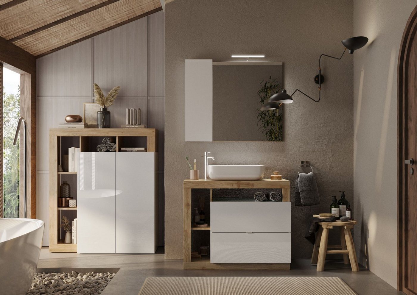 Home affaire Highboard Hamburg, Breite 108 cm – Bild 4 von 5