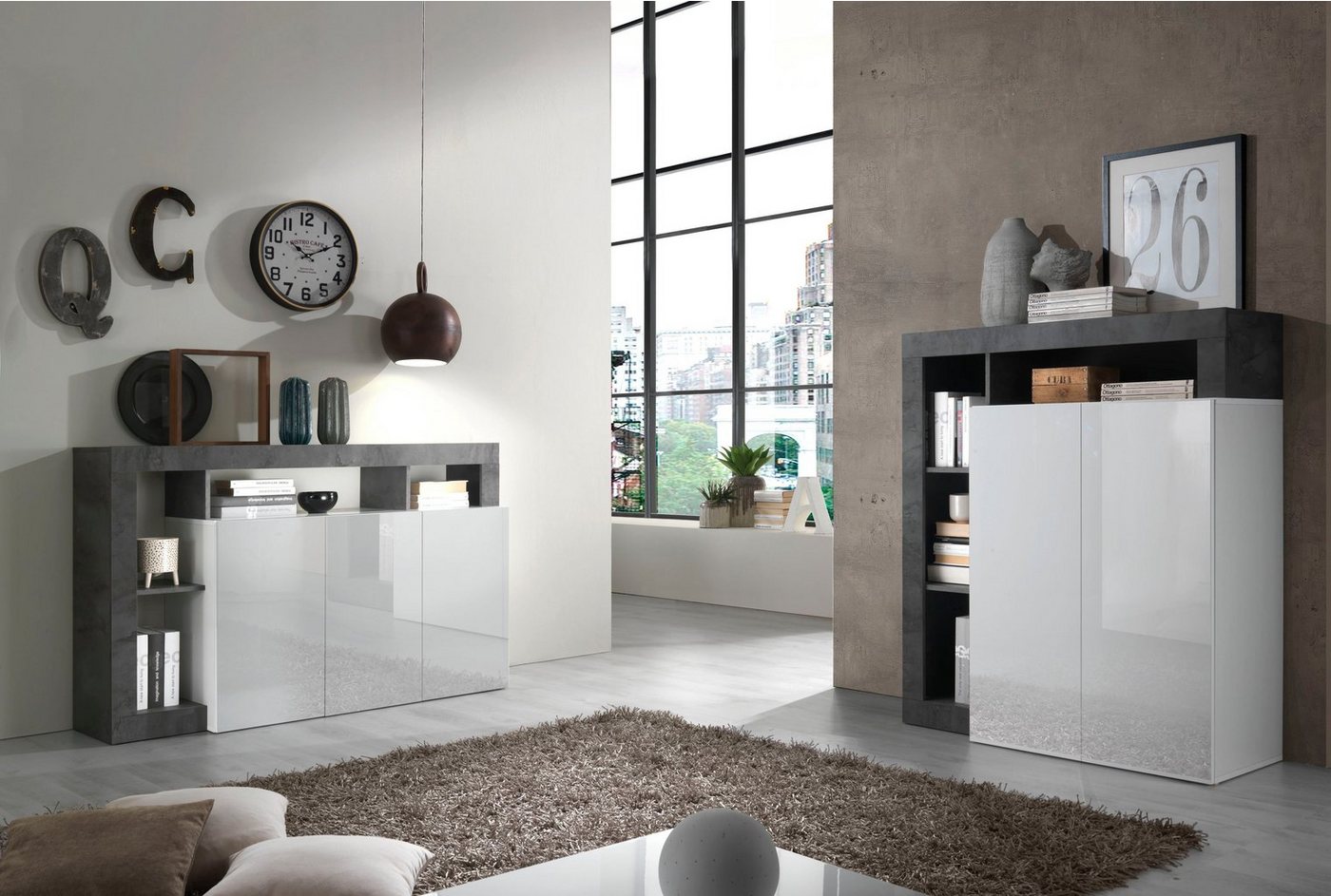 Home affaire Highboard Hamburg, Breite 108 cm – Bild 4 von 5