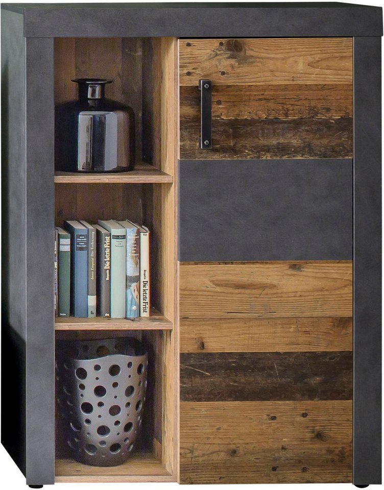 Home affaire Highboard Ilana, Stauraumschrank mit 1 Tür & 3 Fächern - (B/T/H) 87/34/118 cm – Bild 4 von 5