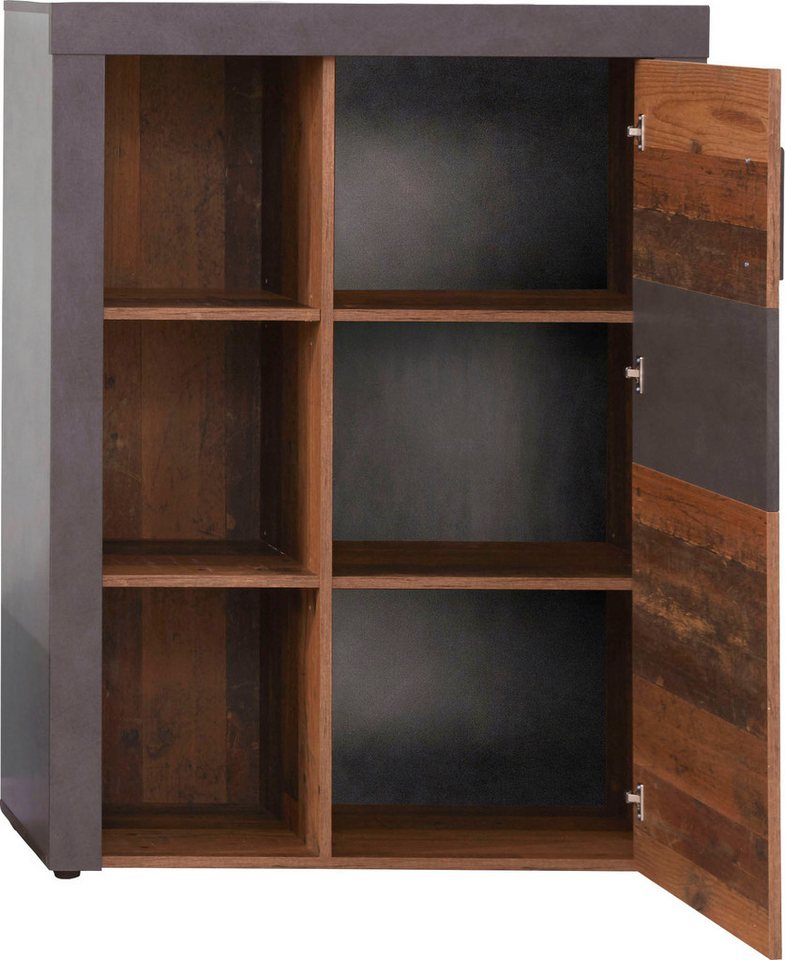Home affaire Highboard Ilana, Stauraumschrank mit 1 Tür & 3 Fächern - (B/T/H) 87/34/118 cm – Bild 5 von 5