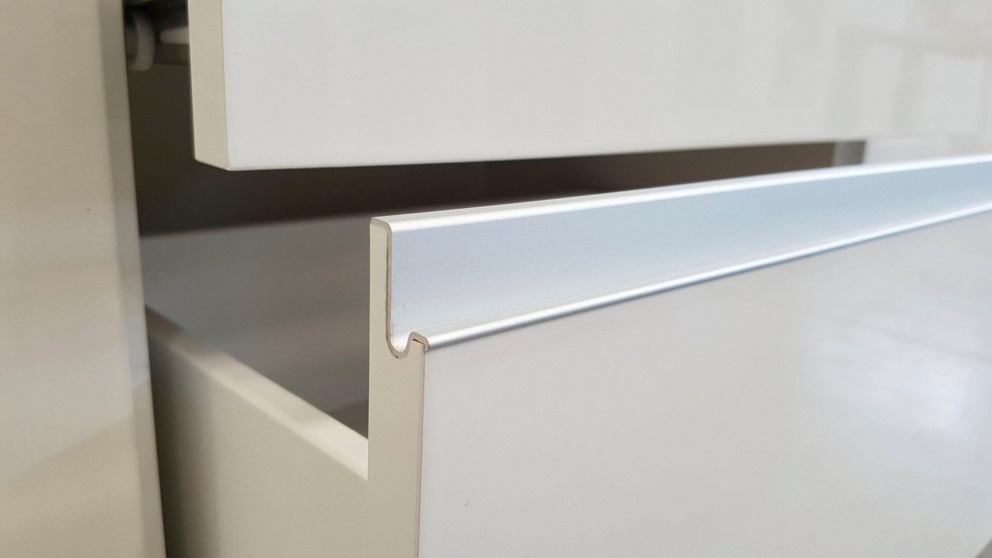 Home affaire Highboard Magic, Highboard, Hochschrank, Hochkommode, mit 4 Türen,8 Schubkästen,komplett Hochglanz lackiert, Breite 240cm – Bild 3 von 5