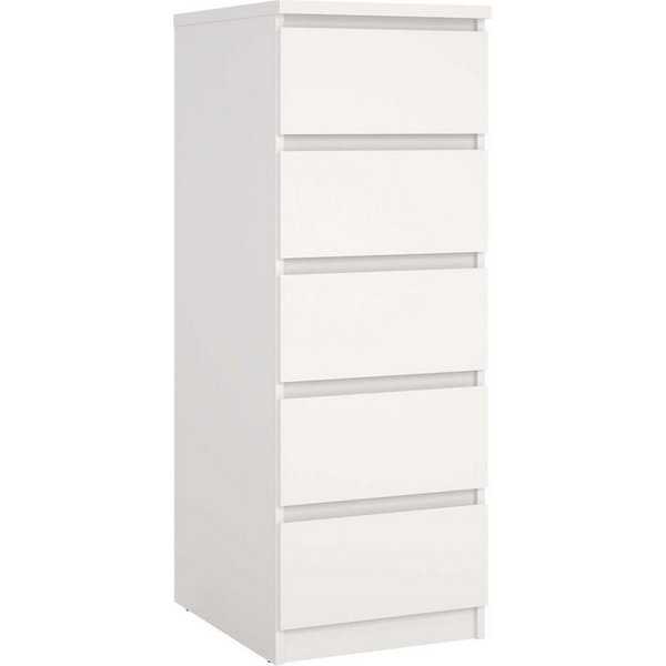 Home affaire Highboard Naia, Hochkommode, 5 Schubladen, Aufbewahrung, grifflose Front, Modern, skandinavisches Design, Schmal, in mehrere Farben