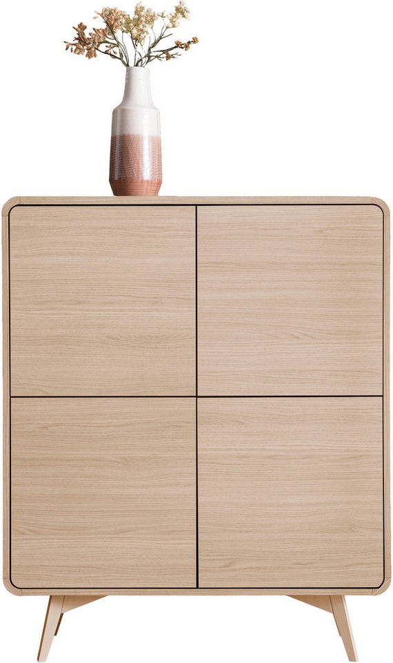 Home affaire Highboard Torsby, moderner Schrank, Stauraumelement in Eiche Natur, 108 cm breit, abgerundete Ecken, ausreichend Stauraum, vielseitig einsetzbar – Bild 5 von 5