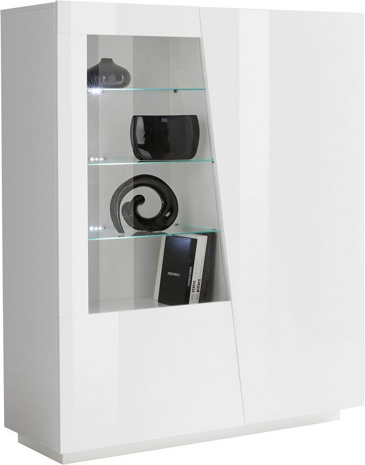 Home affaire Highboard Vega, Hochschrank, Hochkommode, Schrank, mit 2 Türen mit Glaseinsatz, Höhe 146 cm – Bild 2 von 5