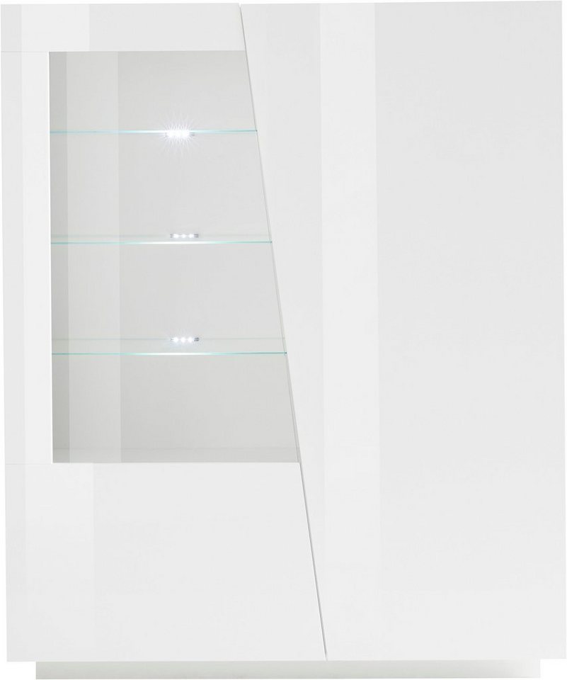 Home affaire Highboard Vega, Hochschrank, Hochkommode, Schrank, mit 2 Türen mit Glaseinsatz, Höhe 146 cm – Bild 3 von 5