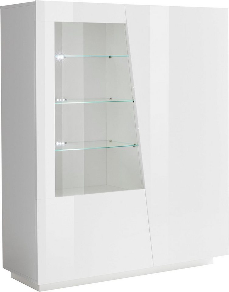 Home affaire Highboard Vega, Hochschrank, Hochkommode, Schrank, mit 2 Türen mit Glaseinsatz, Höhe 146 cm – Bild 4 von 5