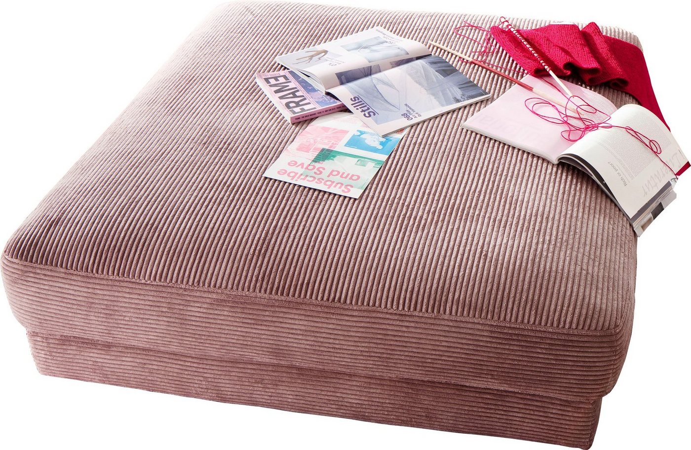 Home affaire Hocker Enisa, passend zum "Enisa"-Sofa, Bezug in Cord – Bild 2 von 5