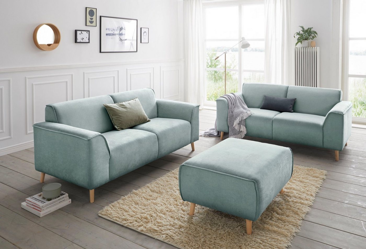 Home affaire Hocker Janek, mit Keder in scandinavischem Design – Bild 3 von 5